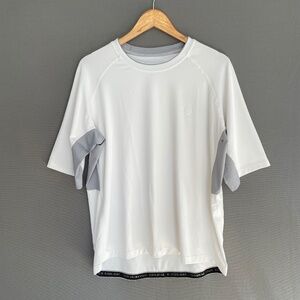 COOLIBAR Men’s Large White Ultimate Short Sleeve Rash Guard UPF 50+